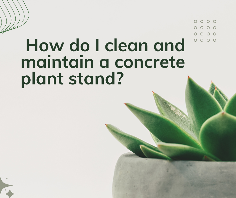 How do I clean and maintain a concrete plant stand?