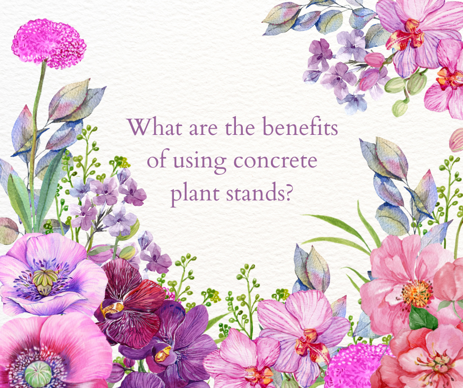 What are the benefits of using concrete plant stands?