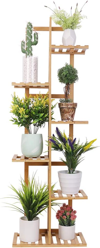 bamboo plant stand indoor